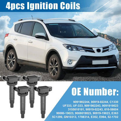 4 x 2.4L Ignition Coil for Toyota Camry RAV4 Solara