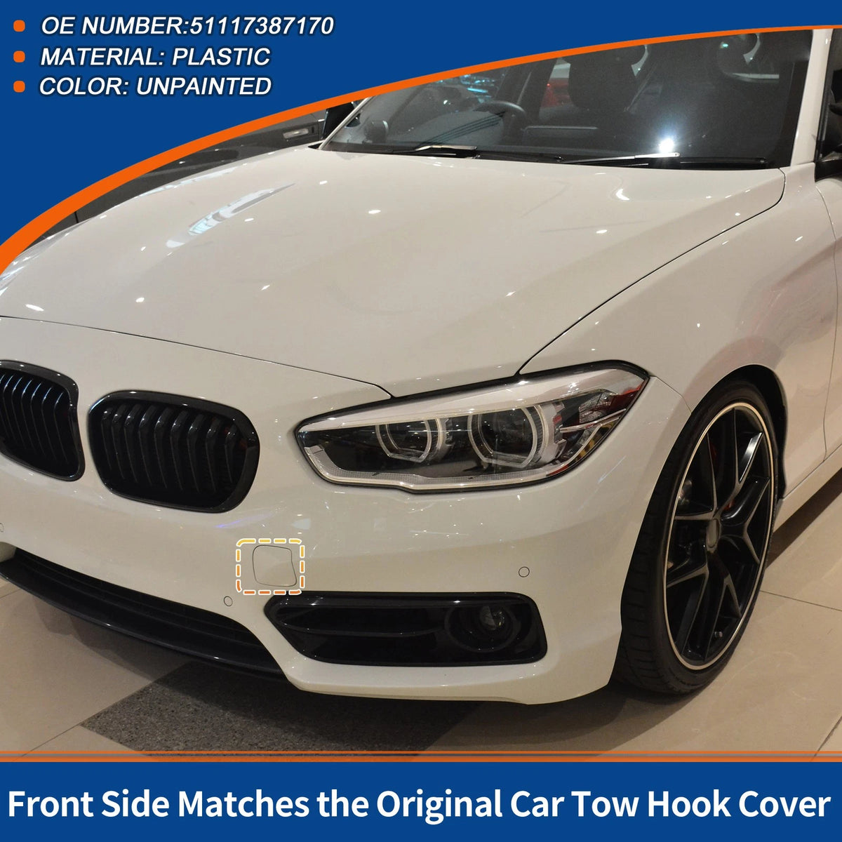 Bumper Tow Hook Cover for BMW 1 Series F20 (2011-2019)