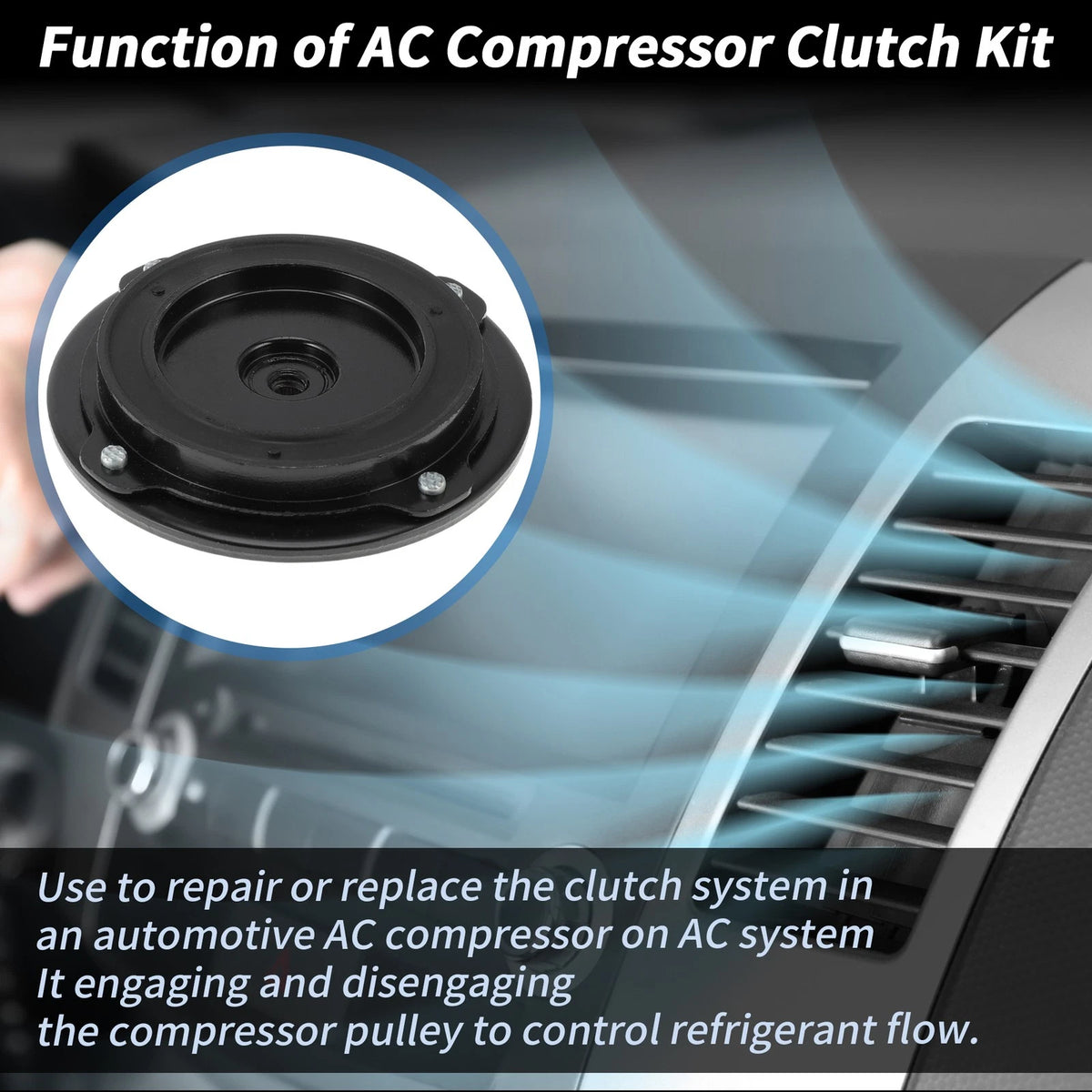 A/C Compressor Clutch Hub Plate for Ford Fusion 2013-2016 1.5L 1.6L