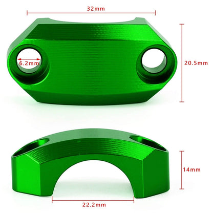 22mm CNC Clamp Handlebar Bracket Green for Kawasaki F2