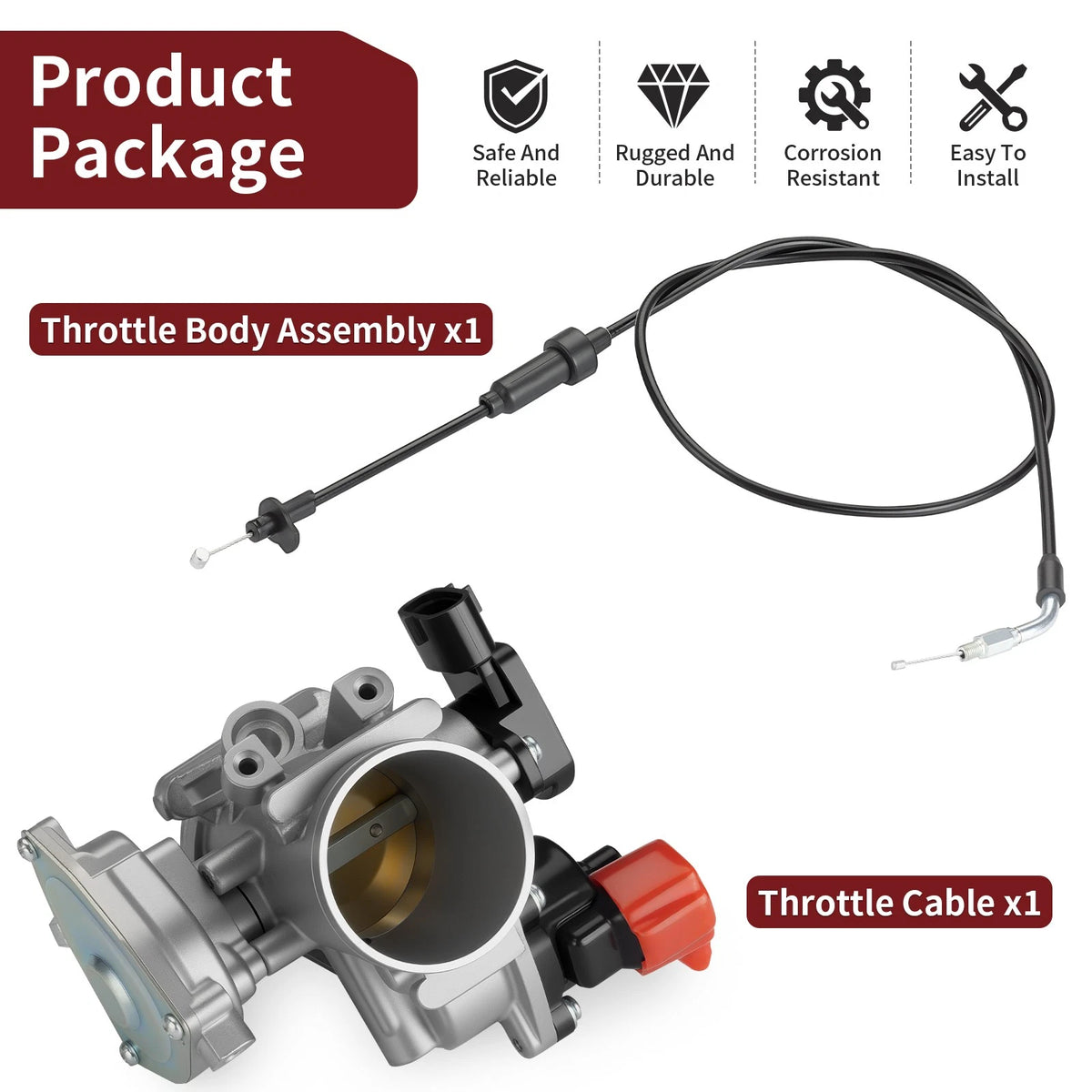Throttle Body w/ Cable for Polaris Sportsman XP 550 (2014–2014)