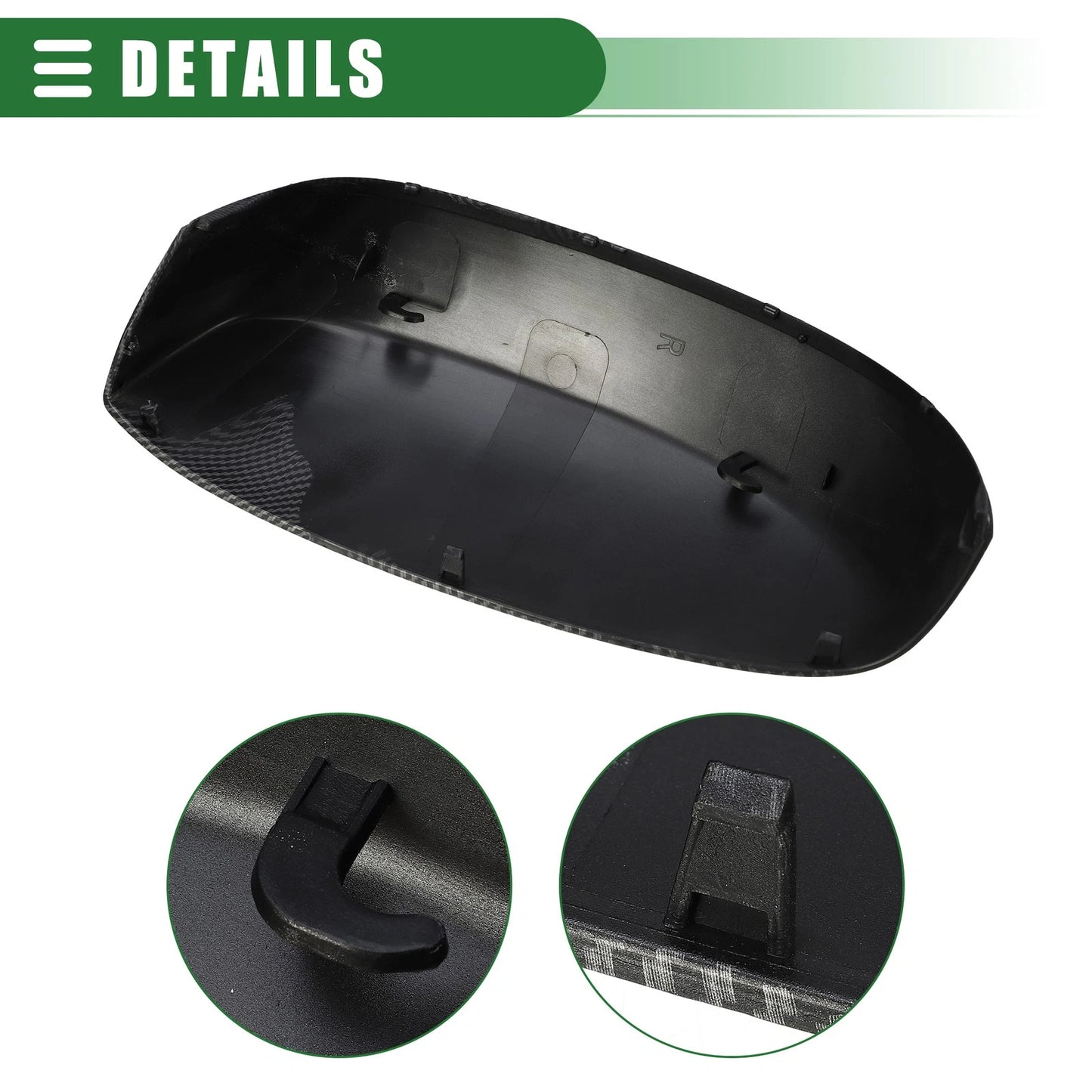 Left Right Rearview Mirror Cover for Chevrolet Silverado 1500 Black