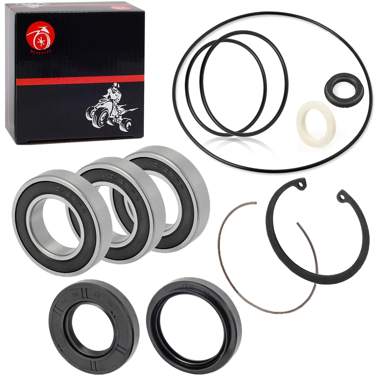 Rear Axle Brake Bearing Seal Kit for Honda TRX250/TRX250TM/TE Recon 250 1997-2022