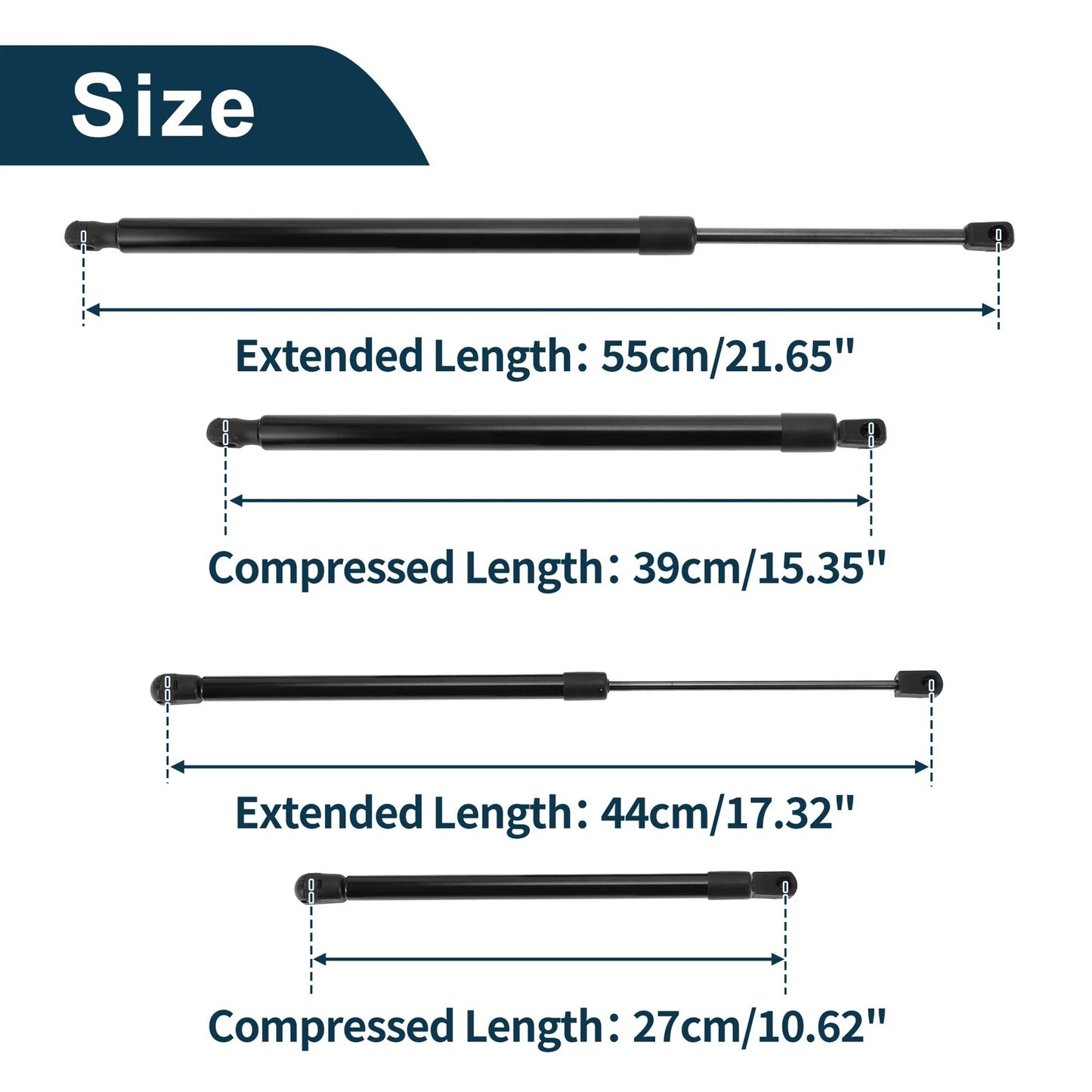 Rear Window Glass & Tailgate Lift Supports for Jeep Liberty (2002-2012)