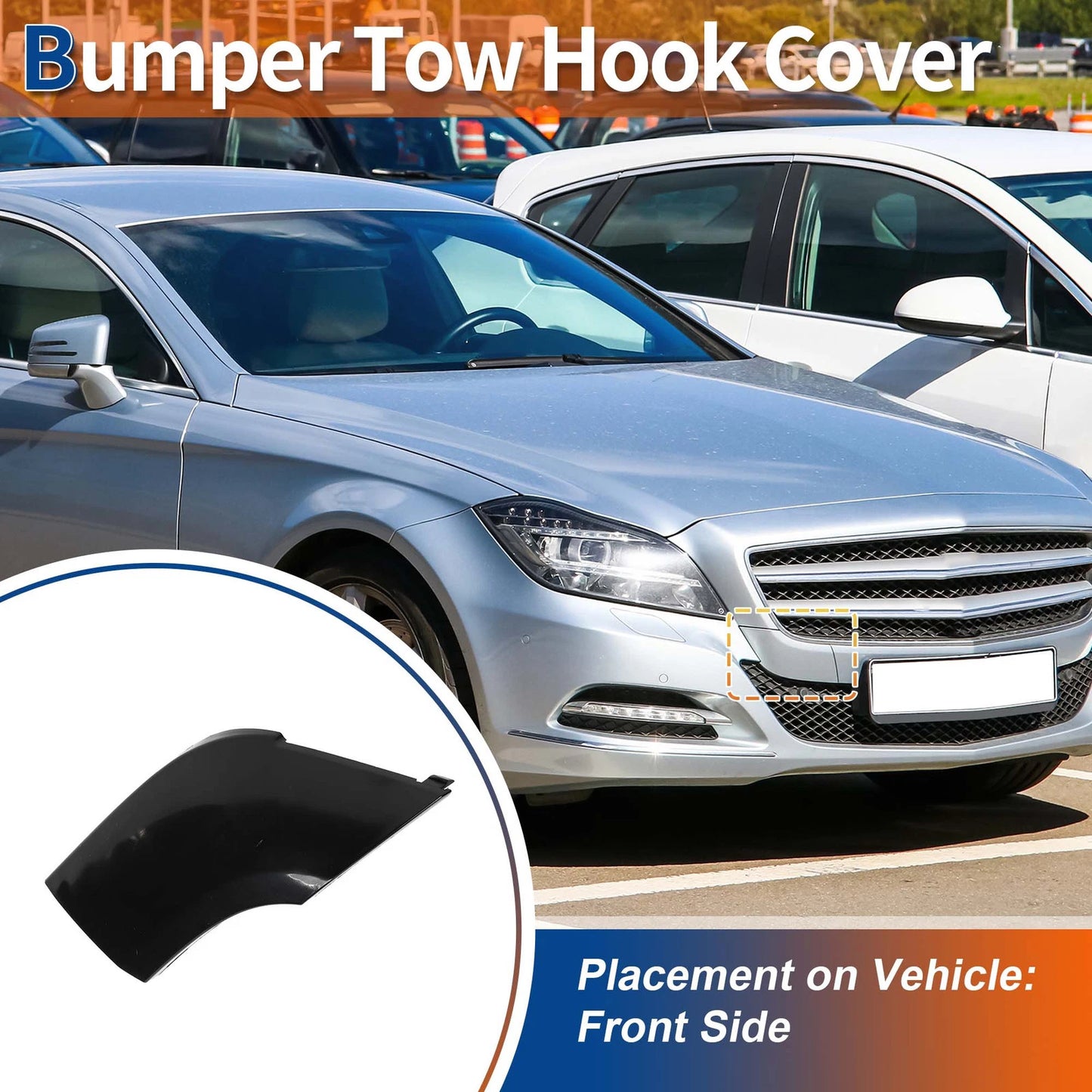 Front Car Bumper Tow Hook Cover for Mercedes-Benz CLS (2012-2018)
