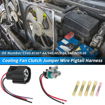 Cooling Fan Clutch Jumper Wire Pigtail Harness for Lincoln