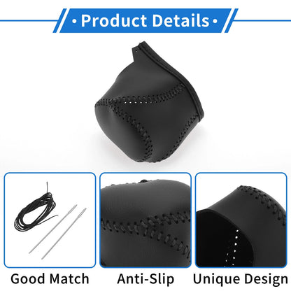 Car Gear Shift Knob Cover for Toyota CH-R (2017-2021) Black Faux Leather