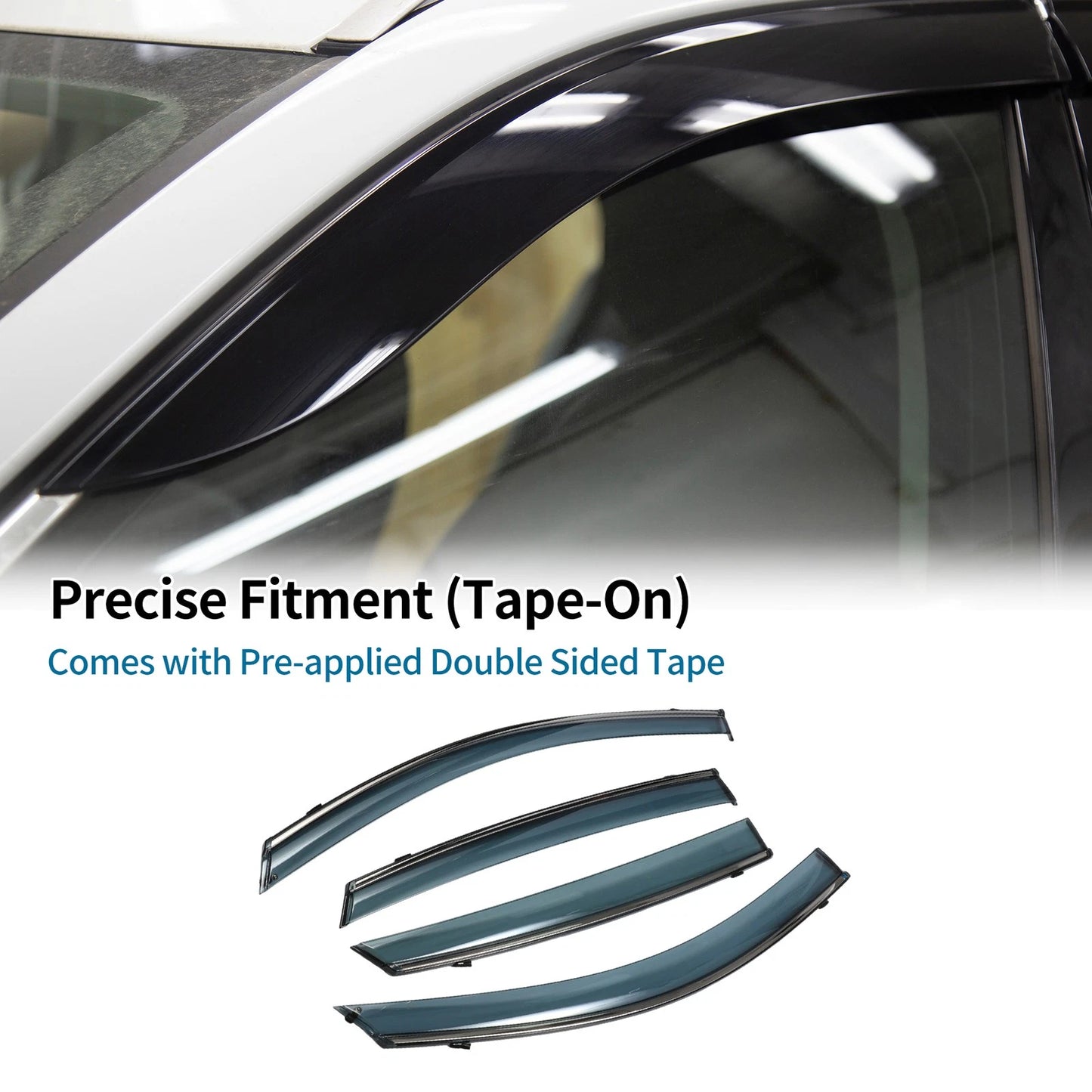 Window Deflectors for Honda Accord 2018-2022 Side Window Vent Visors Black 1 Set