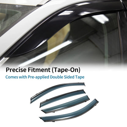 Window Deflectors for Honda Accord 2018-2022 Side Window Vent Visors Black 1 Set