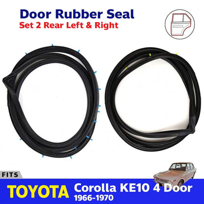 Door Rubber Weatherstrip Rear RL+RR Fits Toyota Corolla KE10 4D SED 1966-70 D05