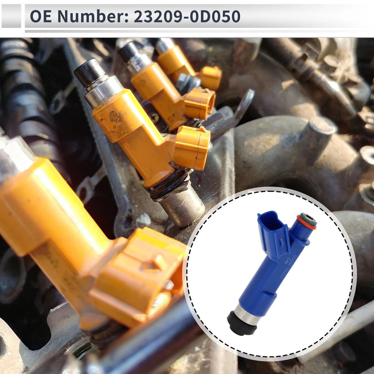 Fuel Injector for Toyota Corolla CE, LE, S 1.8 (2004-2008) 1 Pcs Blue