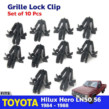 10X Radiator Grille Clip Fits Toyota Hilux MK2 LN50 LN56 Surf 4Runner 1983-88 DE