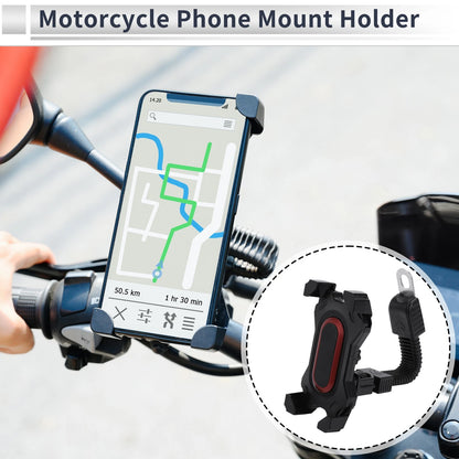 Phone Mount for Motorcycle Rearview Mirror 4.7–7.2 in Red