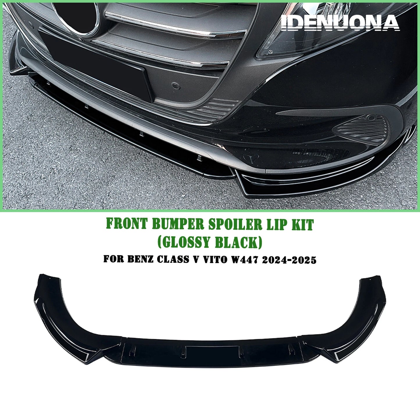 Front Spoiler Lip Splitter for Benz V Class (2024-2025)