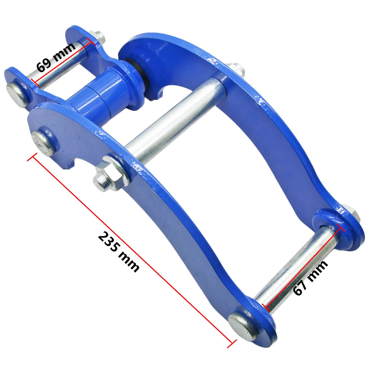 2 x Rear Leaf Spring Extended Shackles for Isuzu Holden Rodeo (2007-2011)