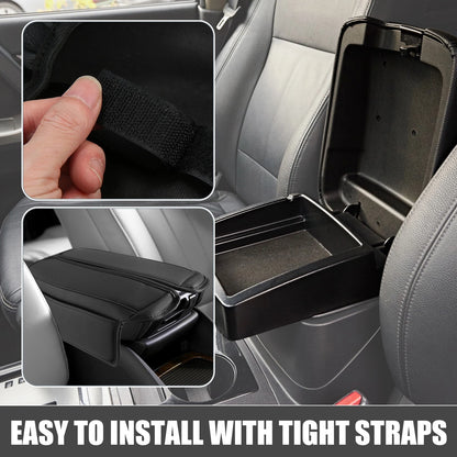 Black Center Console Armrest Pad Covers for Nissan Rogue (2021-2023)
