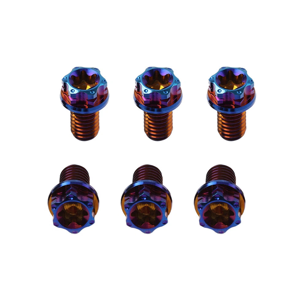 6 x Titanium Bolts Torx Head Flange Screws M8x20mm for Motorcycle Bike