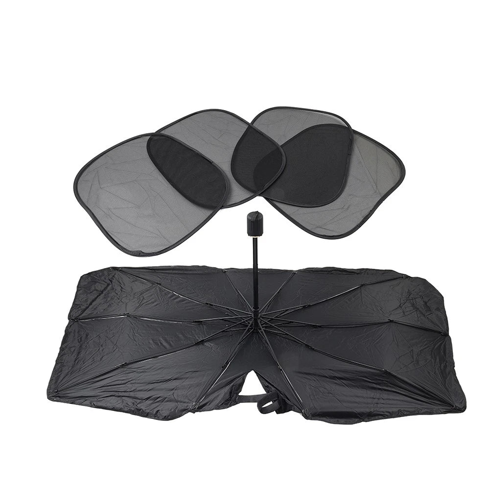 Front Window Cover Umbrella Sun Shade for Car Windshield - Foldable Design