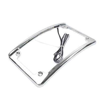 Rear License Plate Frame Bracket with Light for Harley Touring Glide