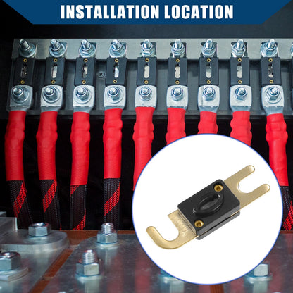 5 x ANS Fuses 150A AFS Bolt-on Fuse for Car / Motorcycle Brass