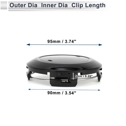 Wheel Center Caps for Toyota Land Cruiser 2016-2021 Black Plastic 1 x Cap