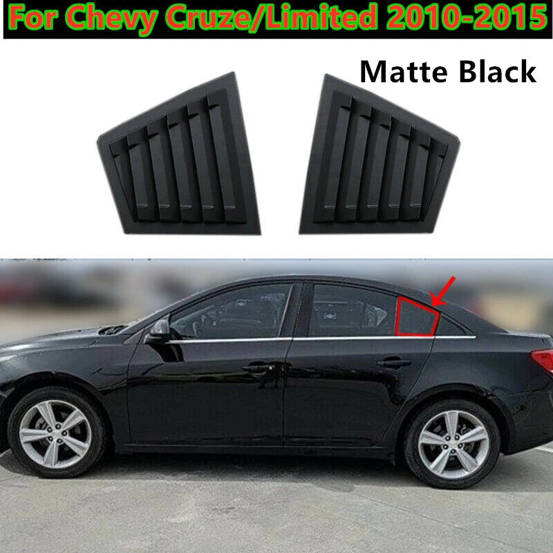 Matte Black Side Vent Scoop Louver Trim for Chevy Cruze Limited (2010–2015)