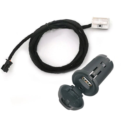 AUX Audio USB Cable Socket Plug for Peugeot 206 207 307 (2000-2014)