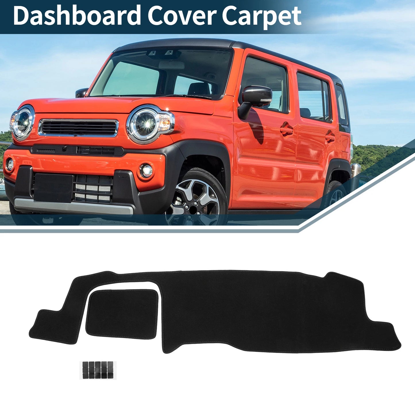 Dashboard Cover Mat for Suzuki MR52S/MR92S (2020-2024) - Black 1 Set