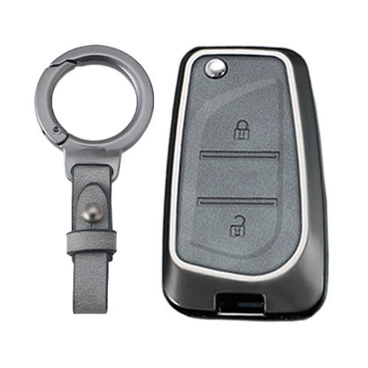 Key Cover Case with Key Fob for Toyota RAV4, Camry, C-HR, Hilux (2016-2023)