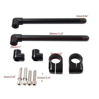 36MM Cafe Racer 7/8" Clip-On Handlebar for Universal Motorcycles