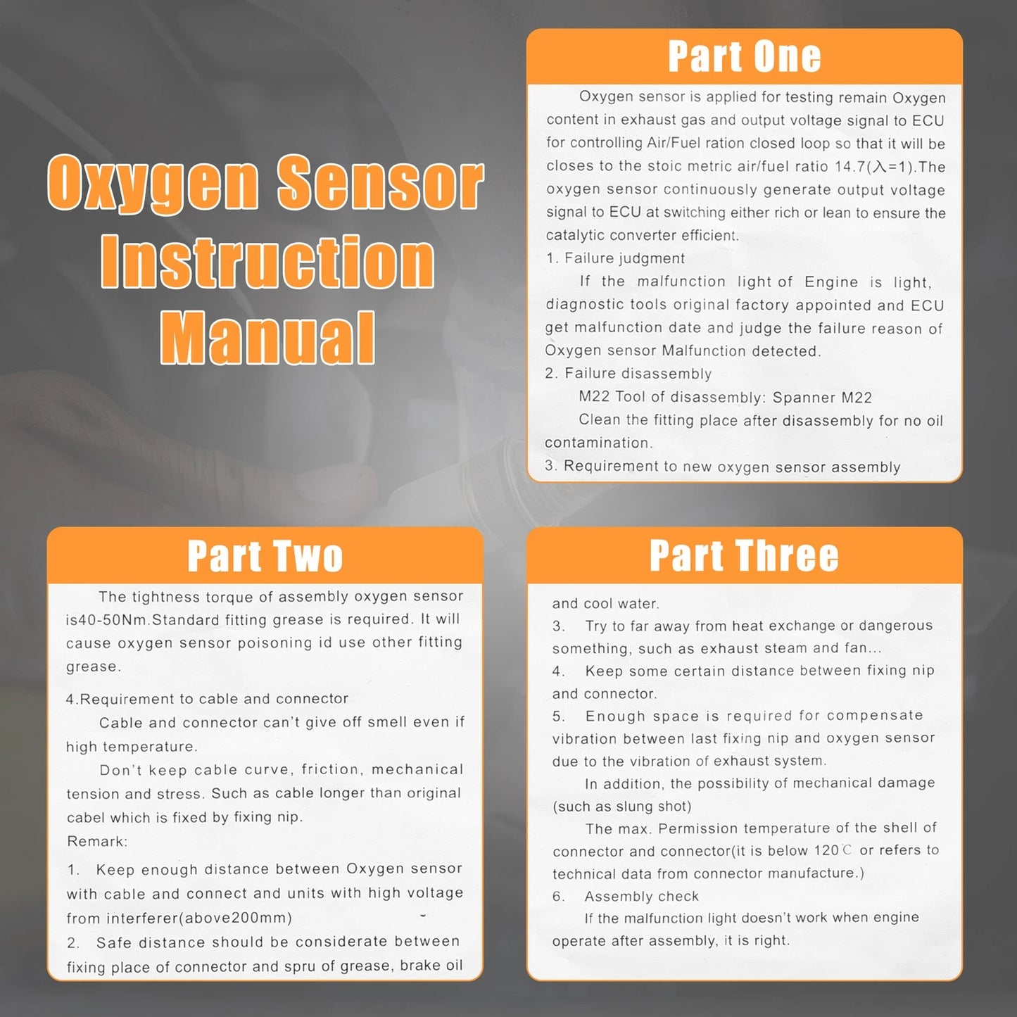 Oxygen Sensor for Dodge Ram 3500 (2010-2018) - 1 x Replacement Part