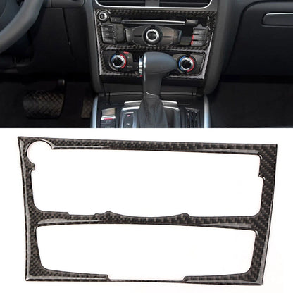 Carbon Fiber Dashboard Console CD Panel Cover Trim for Audi A4 A5 (2008-2015)