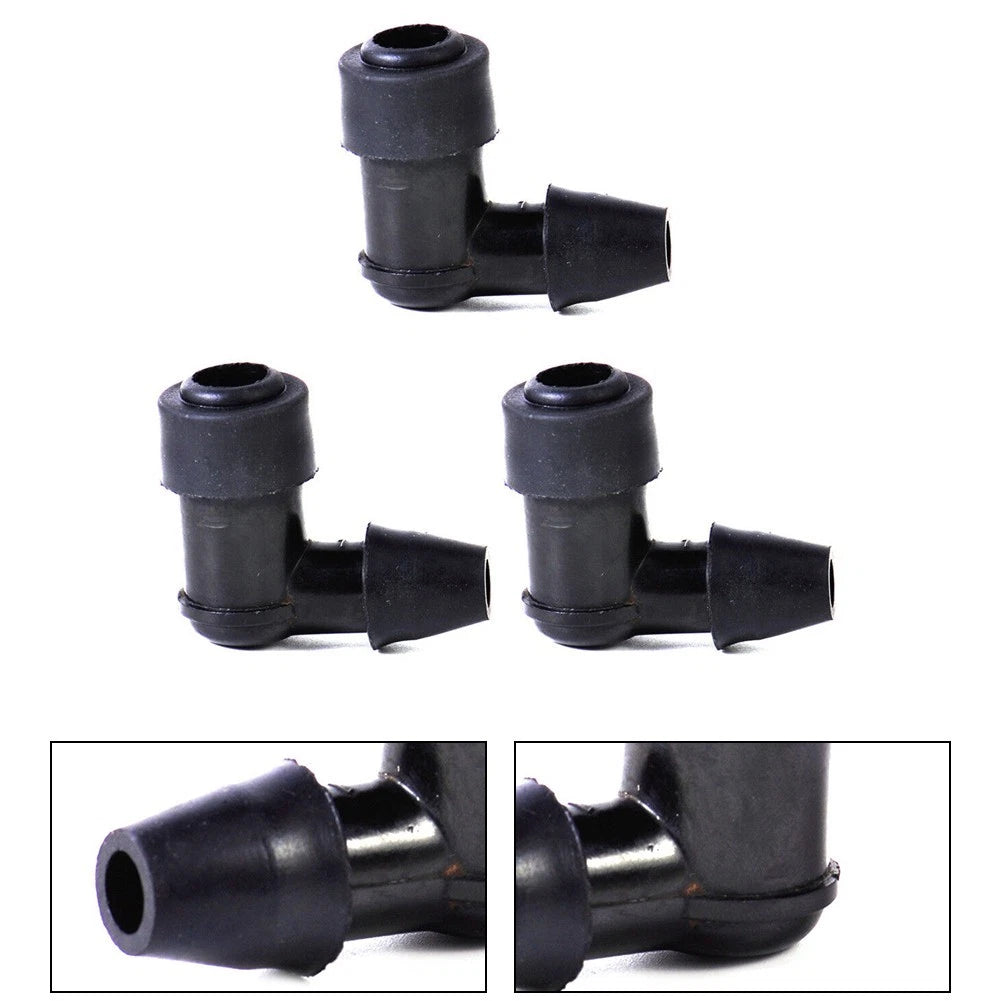 3 Pcs 90 Degree Non Resistor-Plug Cap Covers for Motorcycle Bike ATV