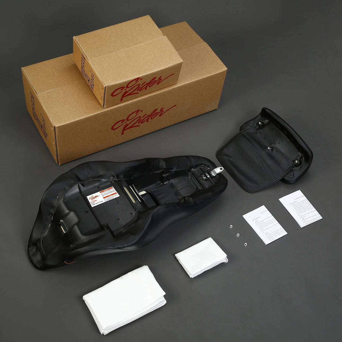 Two-Up Driver Passenger Seat w/ Backrest Pad for Harley Road Glide (2014-2023)