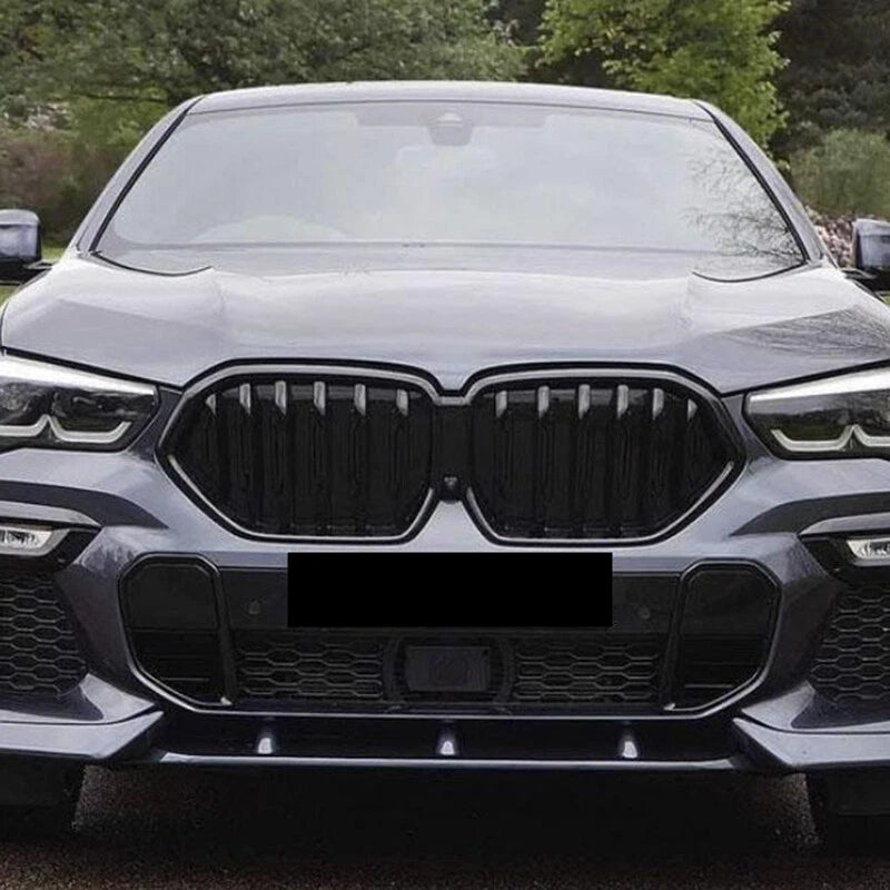Gloss Black Single Line Kidney Grille for BMW X6 G06 X6M F96 (2020-Present)