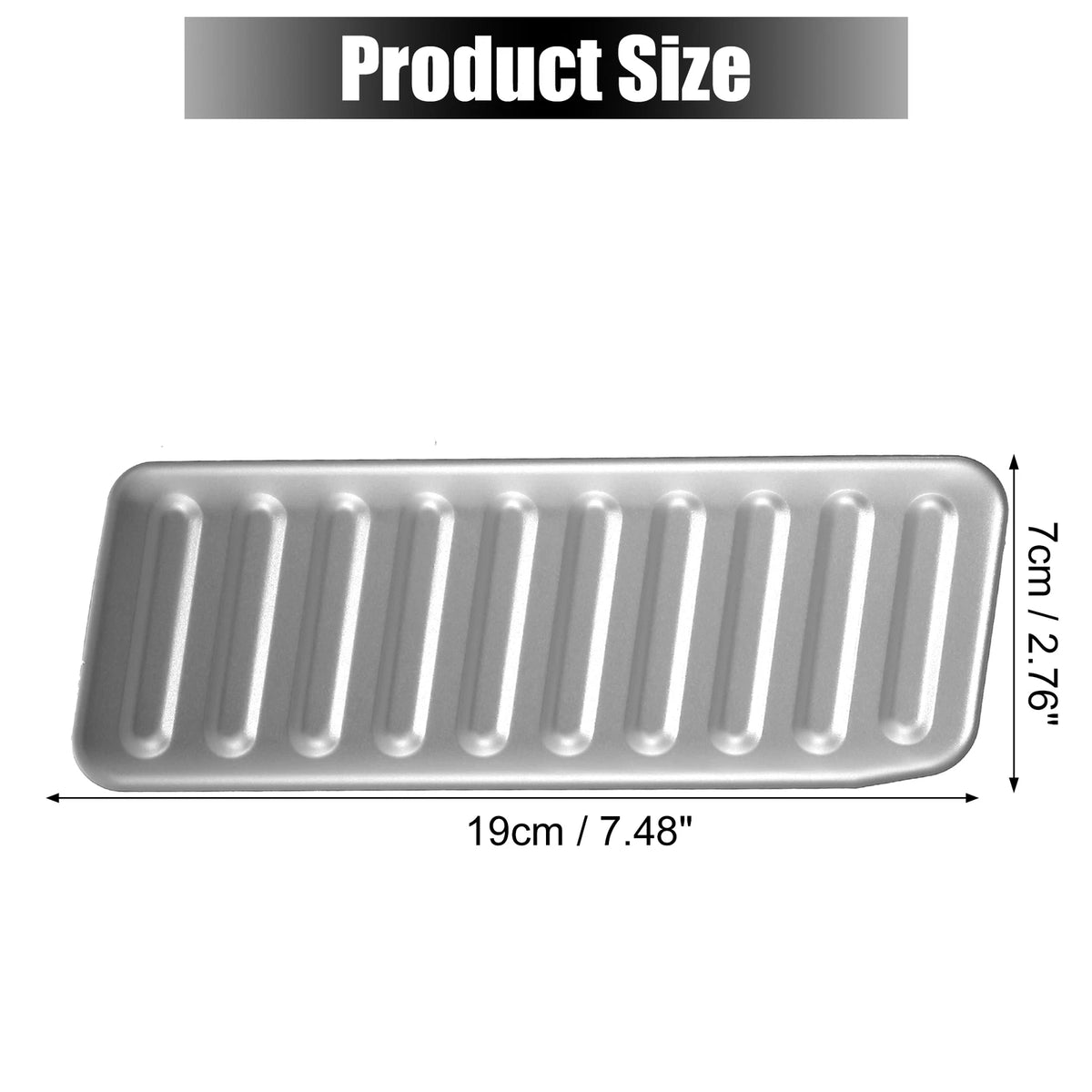 Aluminium Alloy Left Foot Rest Pedal for Ford Mustang (2015-2020) Silver Tone