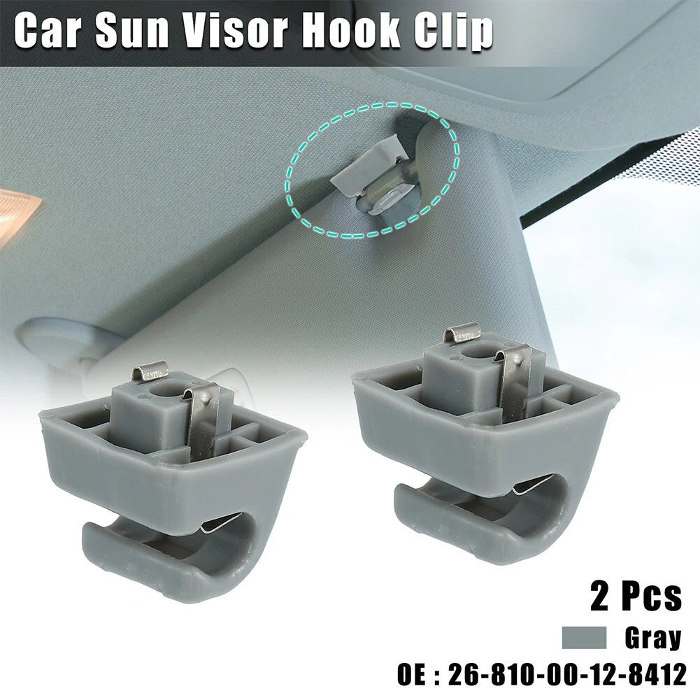 2 x Sun Visor Clips Holders Grey for MercedesBenz 300TE 190D 300SDL 300CD 190E