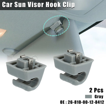 2 x Sun Visor Clips Holders Grey for MercedesBenz 300TE 190D 300SDL 300CD 190E