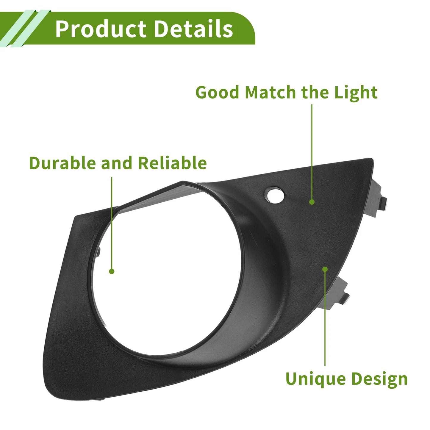 Front Left Fog Light Grill for BMW E65 E66 (2006-2008) - 1 Pc Black