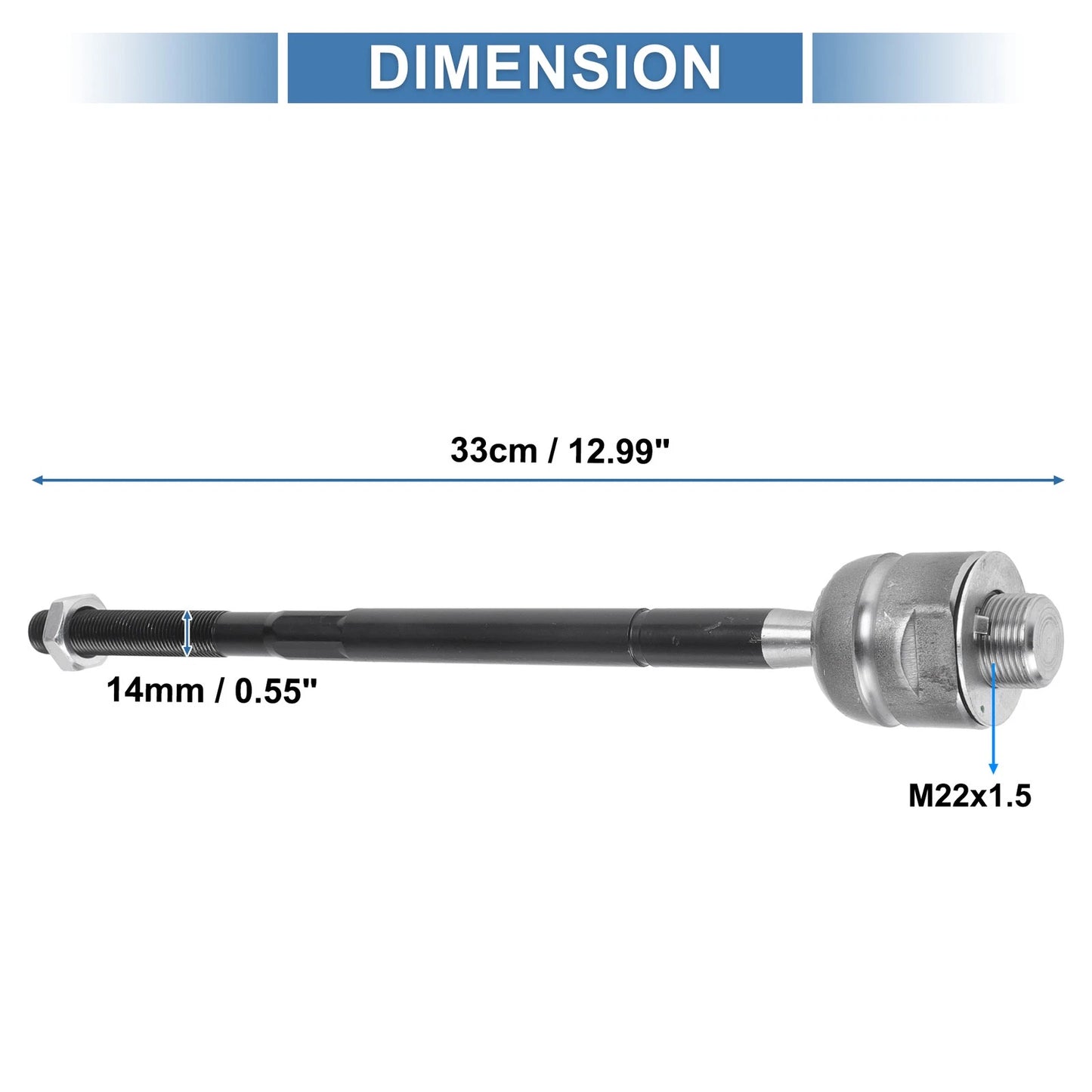 Front Inner Tie Rod End Links for Chevrolet Express 1500-2500 GMC