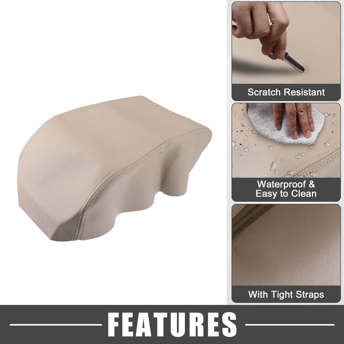 Car Center Console Armrest Cover for Toyota Avalon (2000-2004) Beige