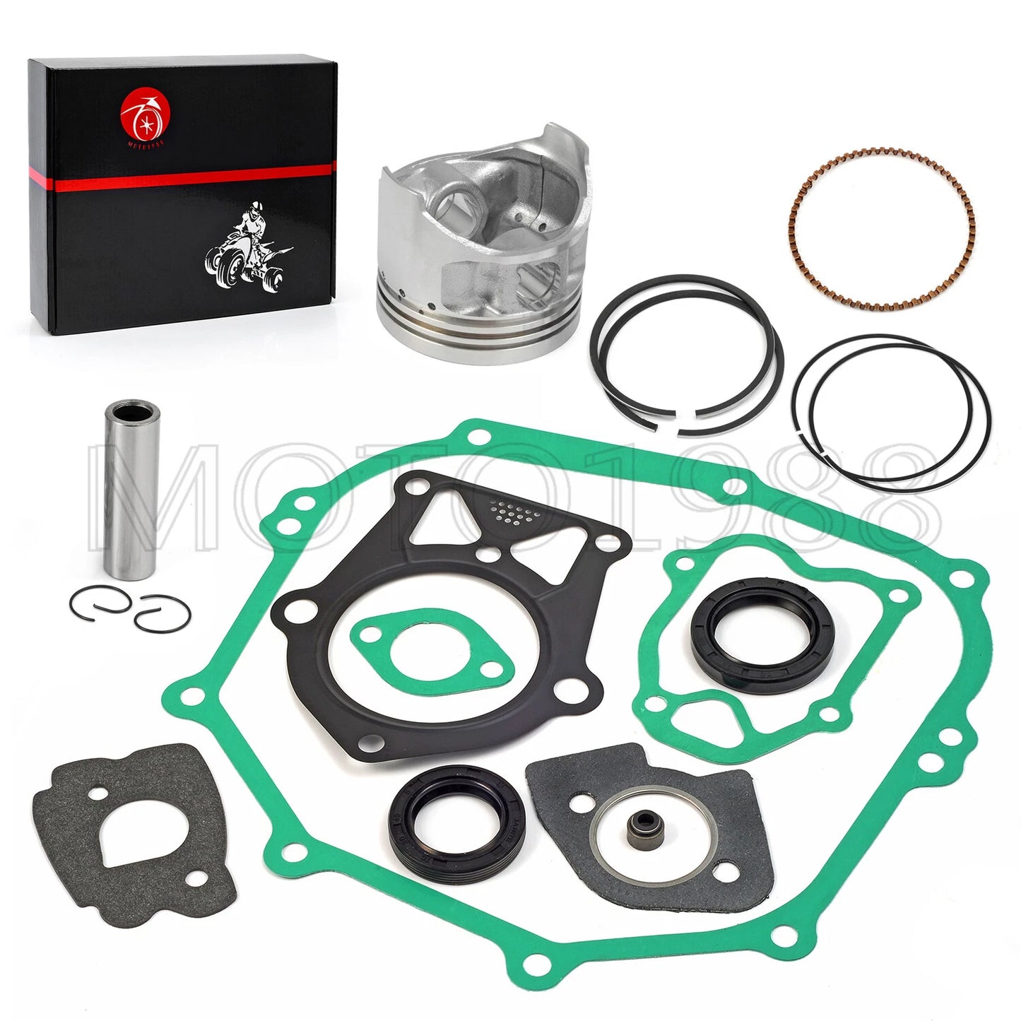 Piston Gasket Valve Rebuild Kit for Yamaha Golf Cart G2 G5 G8 G9 (1989–1996)