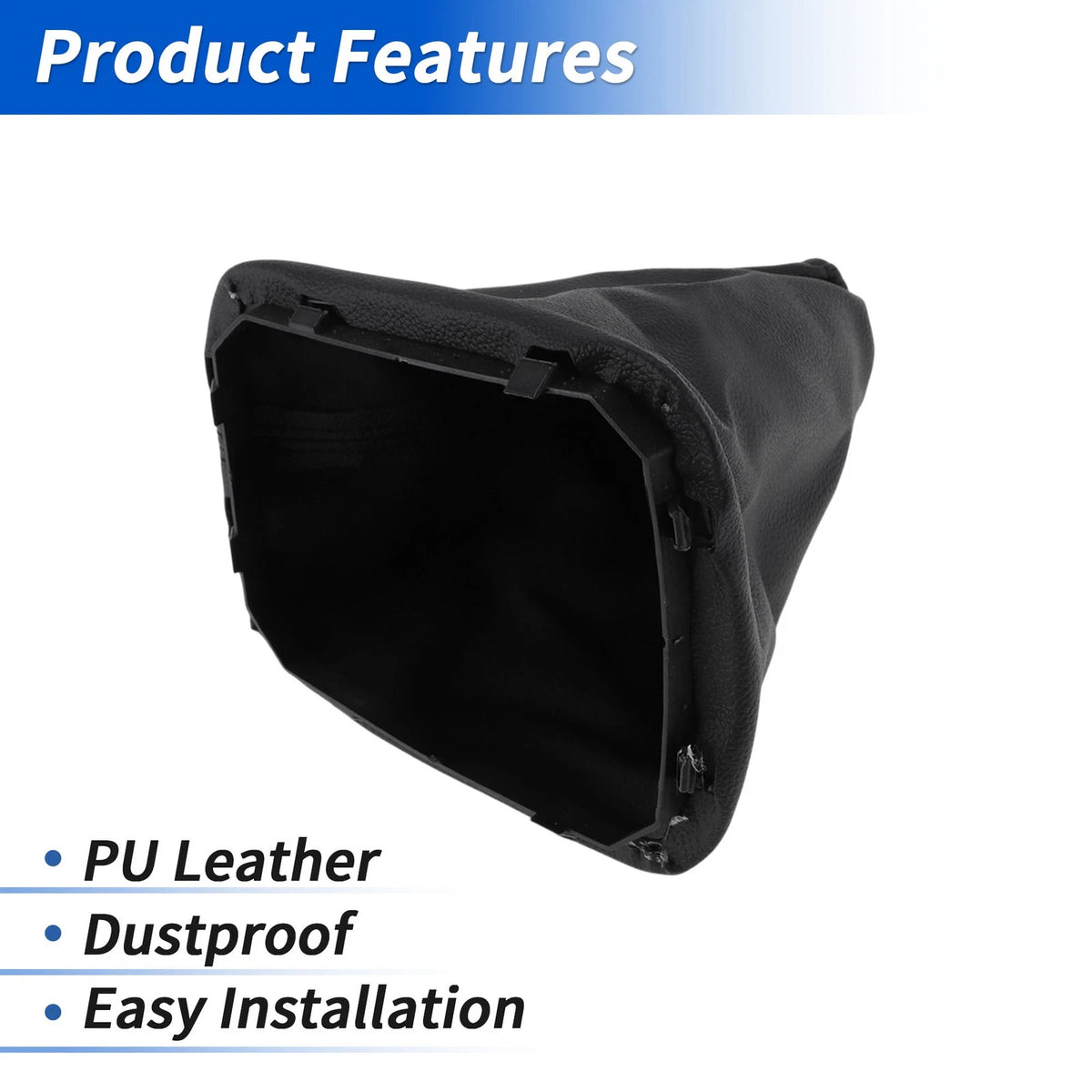 Gear Shift Stick Gaiter for Toyota Corolla (2007-2013) Faux Leather Black