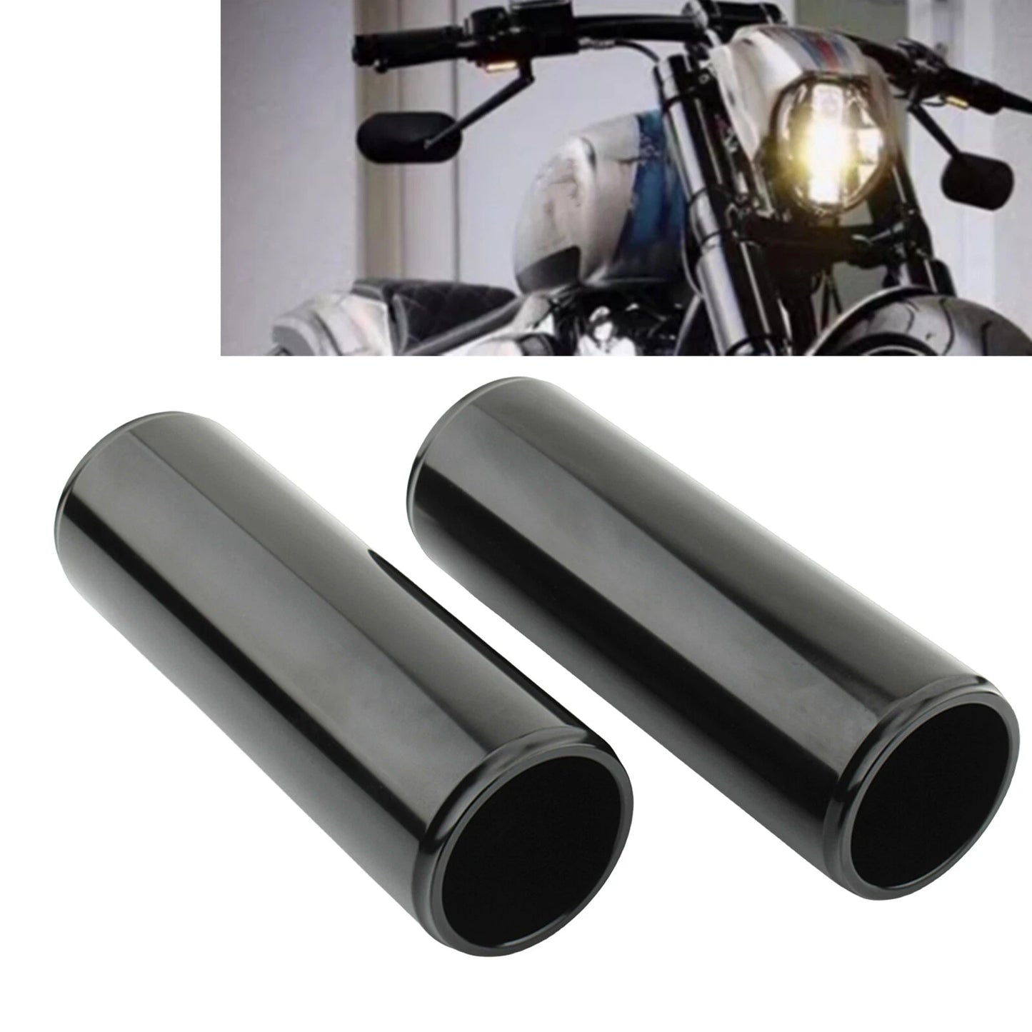 Black Aluminum Front Upper Fork Guard Cover for Harley Breakout FXSB (2013-2017)