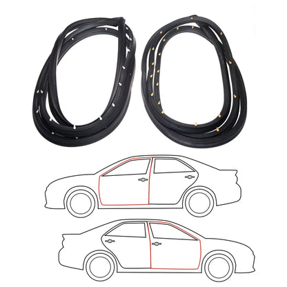Door Weatherstrip Seal Set for Datsun Sunny Sentra Hatchback KB11 Tsuru 1983-1986