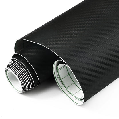 Car Exterior 3D Matt Black Carbon Fiber Vinyl Film Sticker Decal