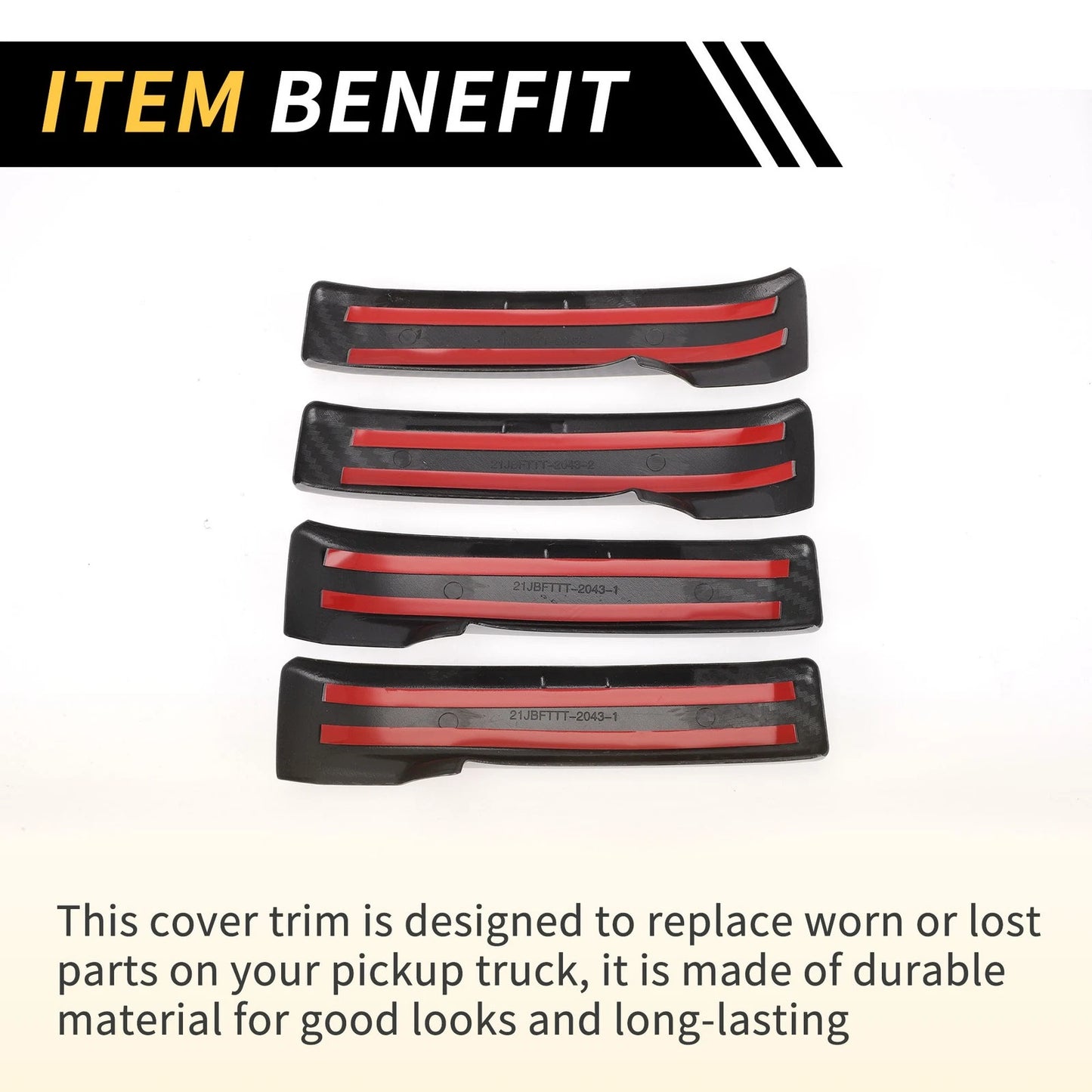 Carbon Fiber Door Handle Bezel Cover for Toyota Tundra (2014-2021)