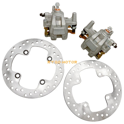 Rear Brake Calipers w/ Pads & Rotors for Yamaha Grizzly 700 (2007–2020)