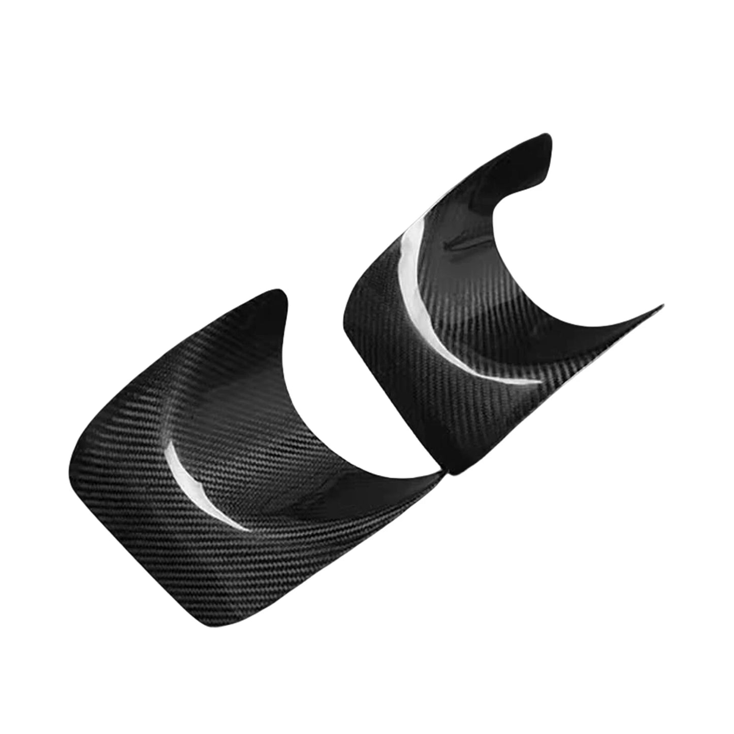 2 x Carbon Fiber Rear Exhaust Pipe Covers for Mitsubishi Lancer X EVO (08-15)