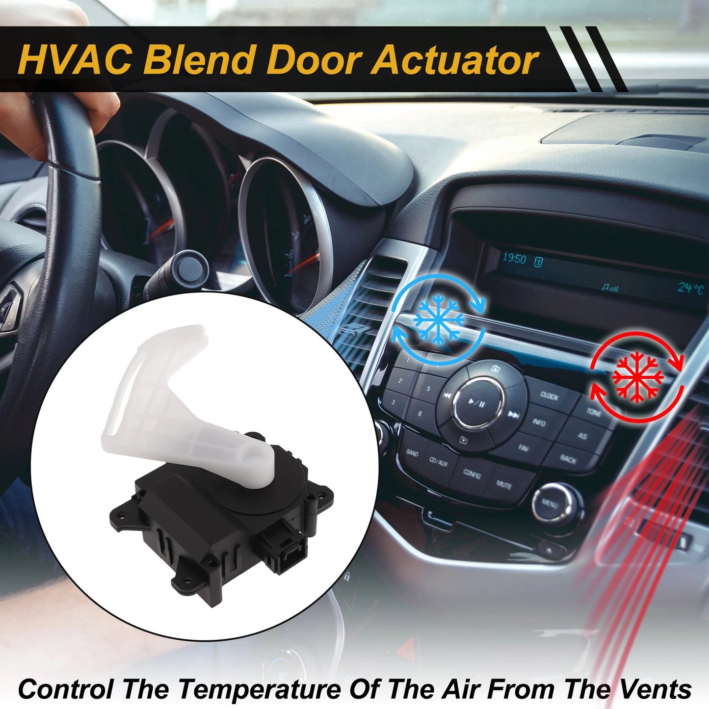HVAC Heater Blend Door Actuator With Bracket for Toyota Corolla